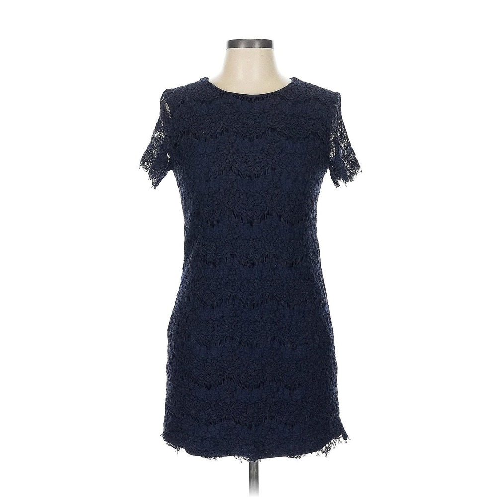 Lulus Navy Blue Lace Mini Cocktail Party Dress - Women's Size L
